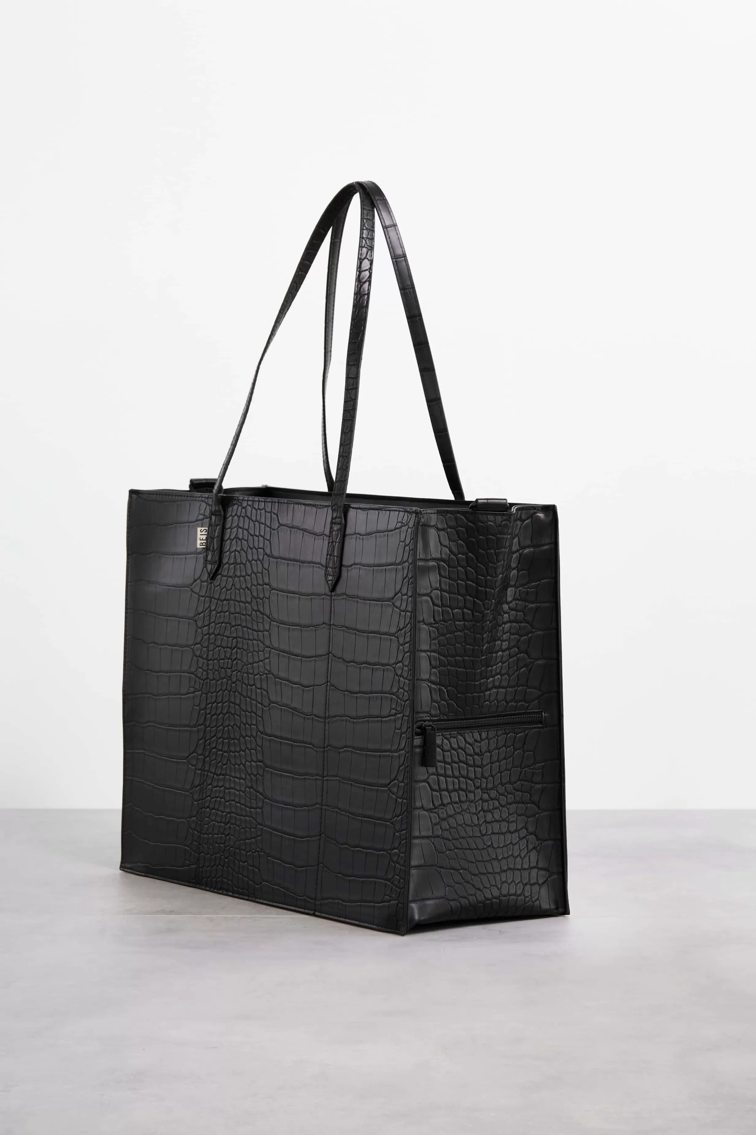 Hot The Large Work Tote In Black Croc Travel Totes