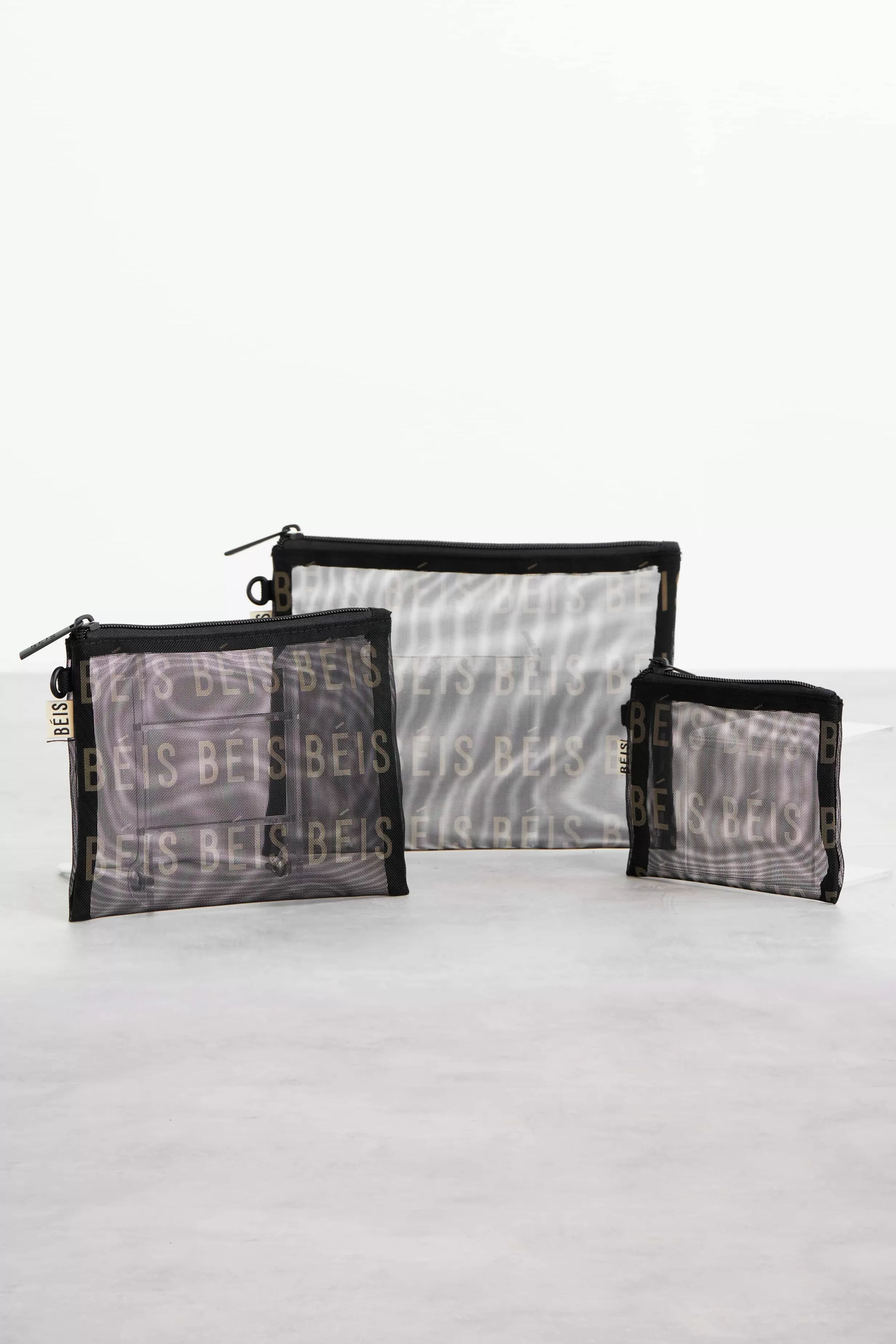 Outlet The Mesh Pouch Trio In Black Work Accessories