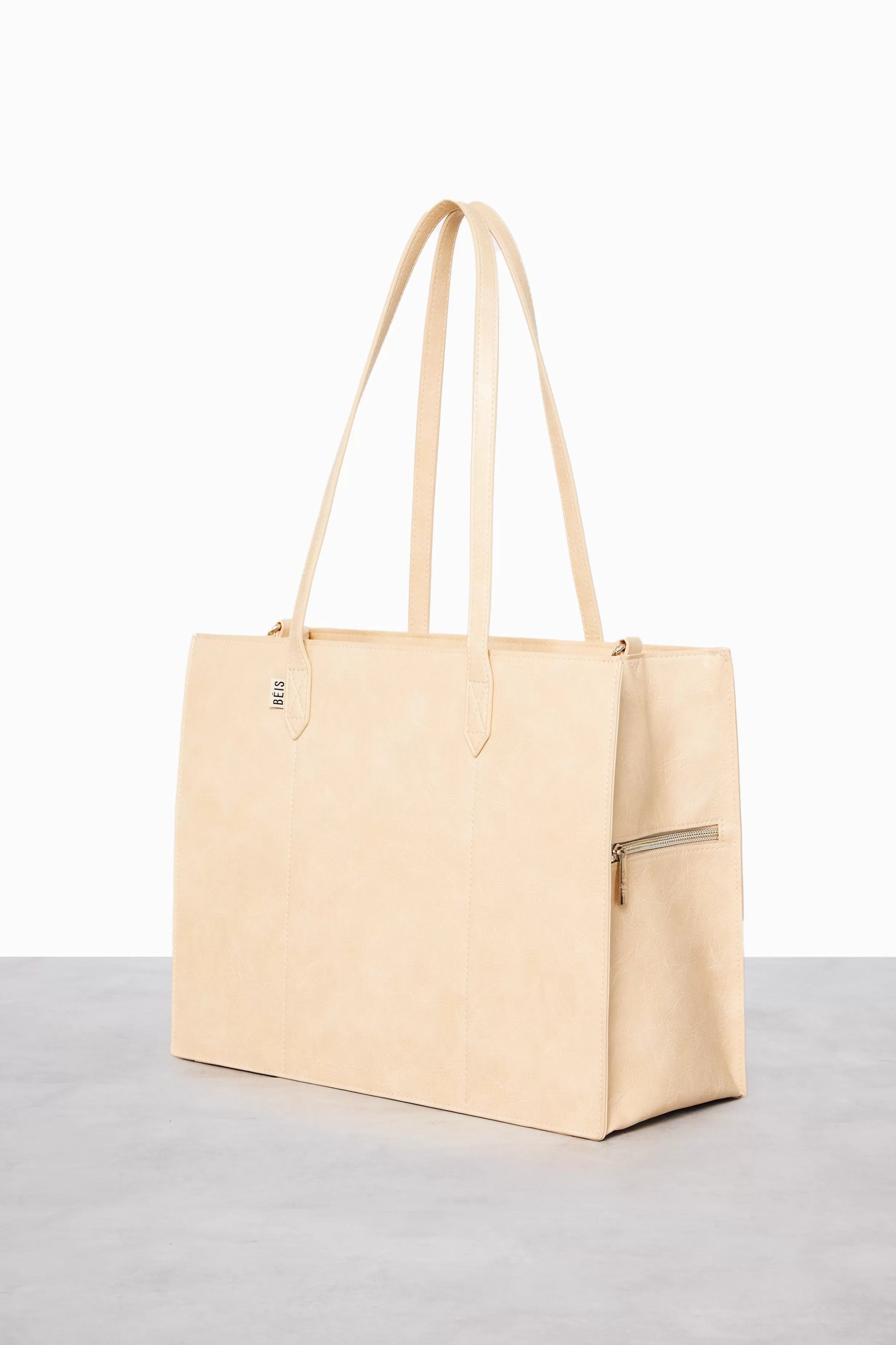 Clearance The Work Tote In Beige Travel Totes