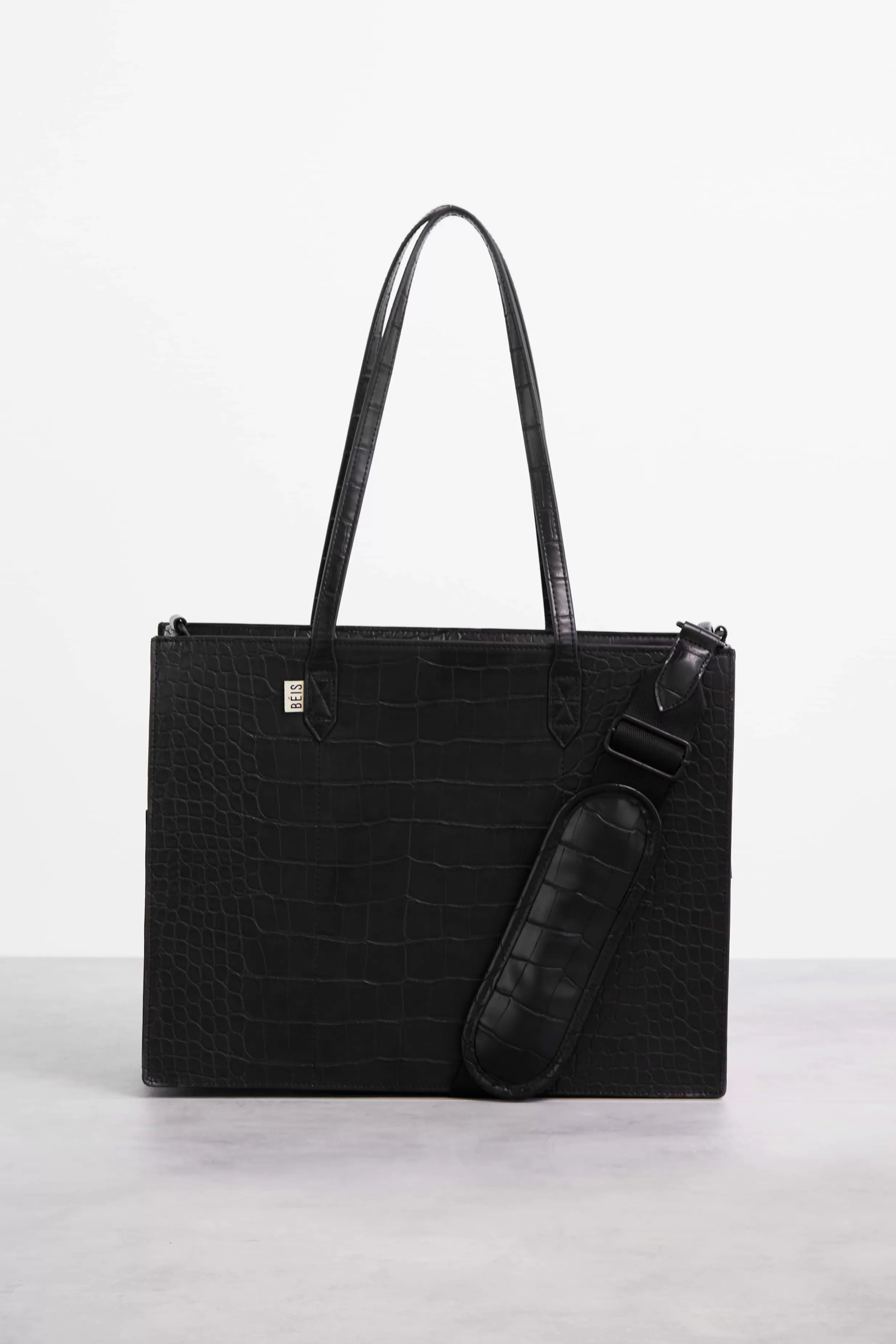 Best The Work Tote In Black Croc Travel Totes